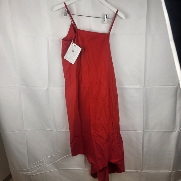 MARQUES Almeida red cotton dress size L BNWT - Picture 11 of 13